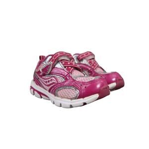 Saucony Shoes Baby 5 Athletic Sneaker Blaze Grid Pink Active Kid Easy On Comfort